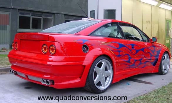 Vauxhall Calibra body kit flames paint work