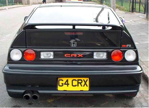Honda CRX body kit rear lights black