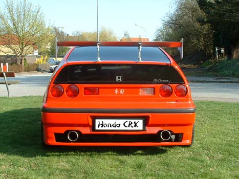 Orange Honda CRX body kit Afterburner rear lights